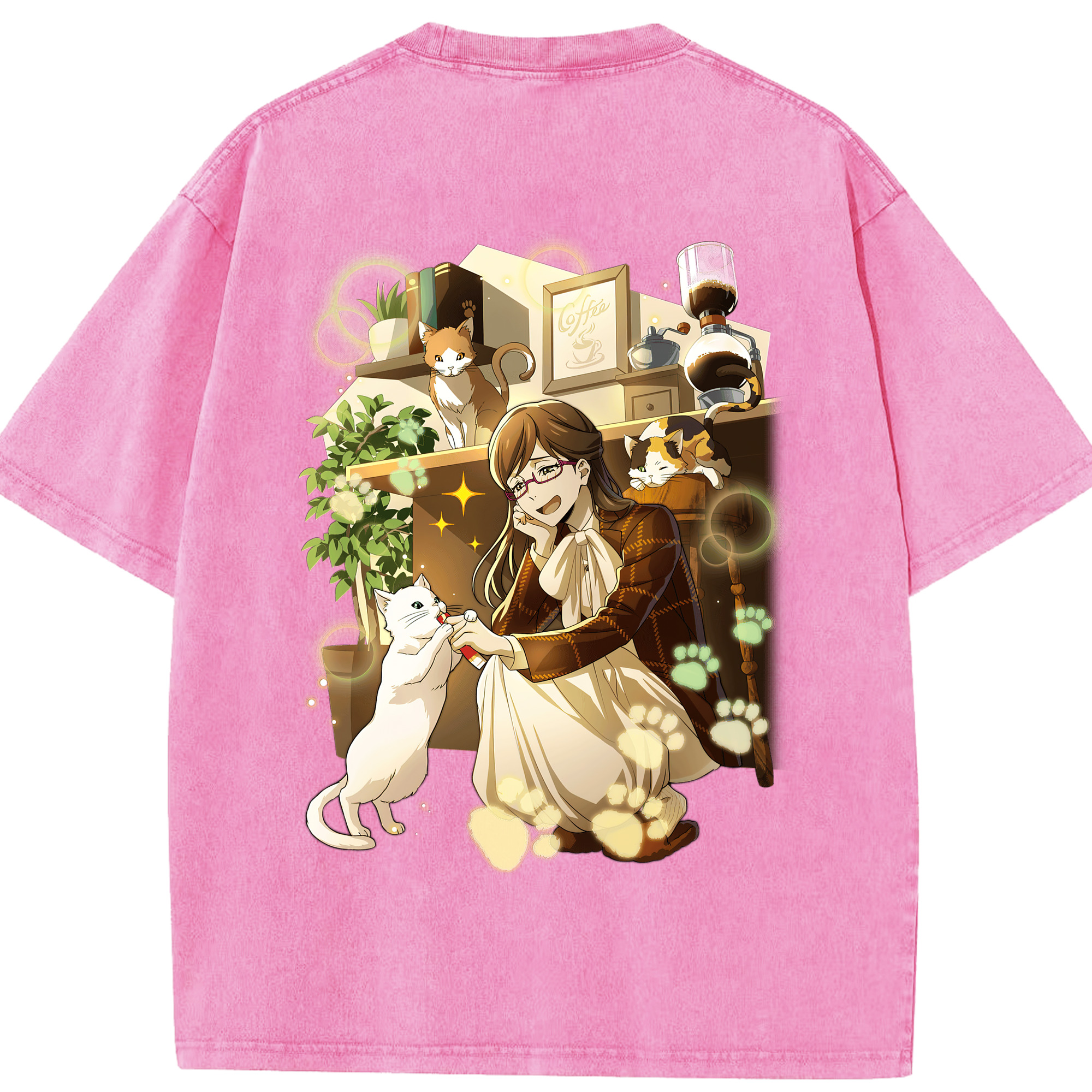 （画像用） 文豪ストレイドッグス Bungo Stray Dogs 綿100% ヴィンテージ風 半袖Tシャツ（背面プリント）